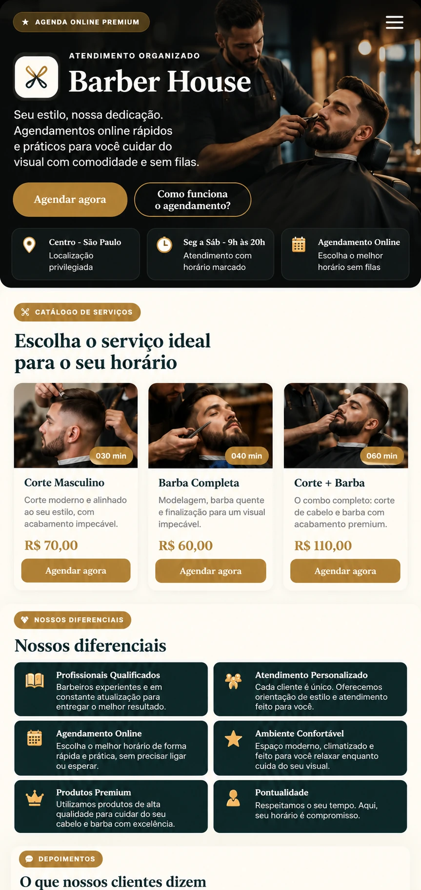 Barber House no KiAgenda - Versão Smartphone
