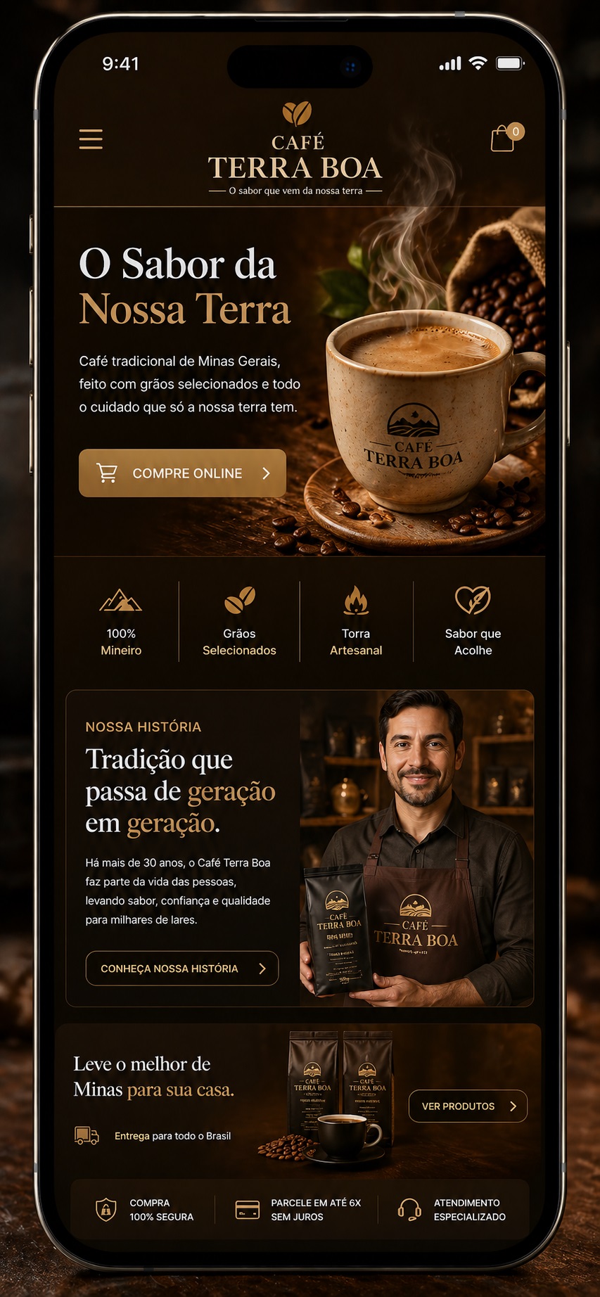 Exemplo de landing page para loja online