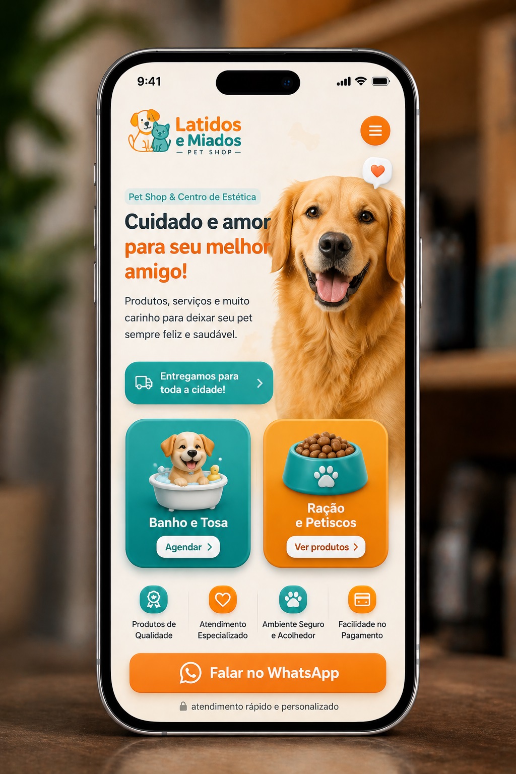 Exemplo de landing page para comercio e varejo