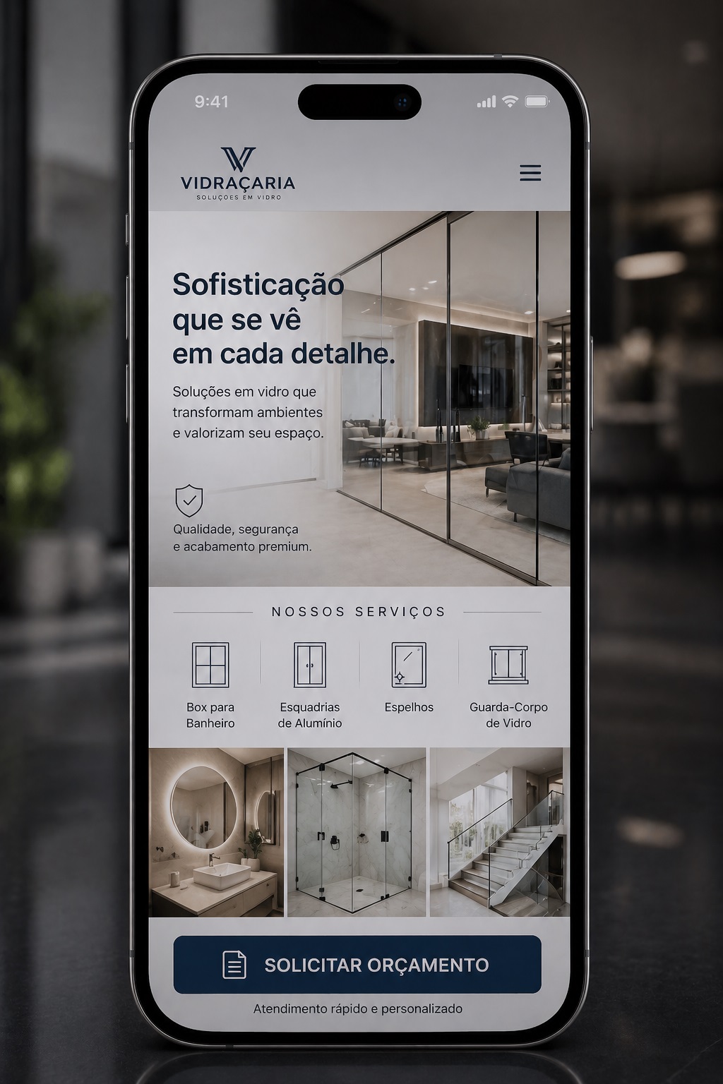 Exemplo de landing page para servicos e reformas